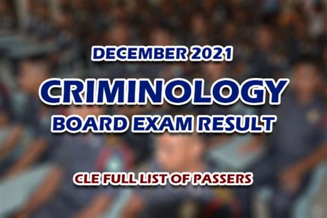 2021 criminology board exam result|CLE RESULT: December 2021 Criminology board exam list of .